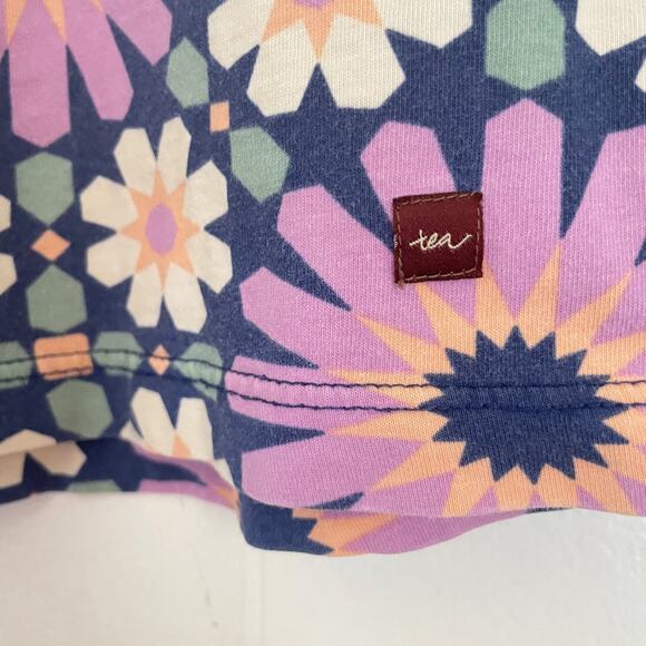 Tea Collection Ruffle Flutter Retro Floral CottageCore Cotton Dress Girls 6 - Picture 6 of 6